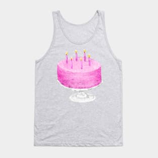 Pink Birthday Cake Tank Top